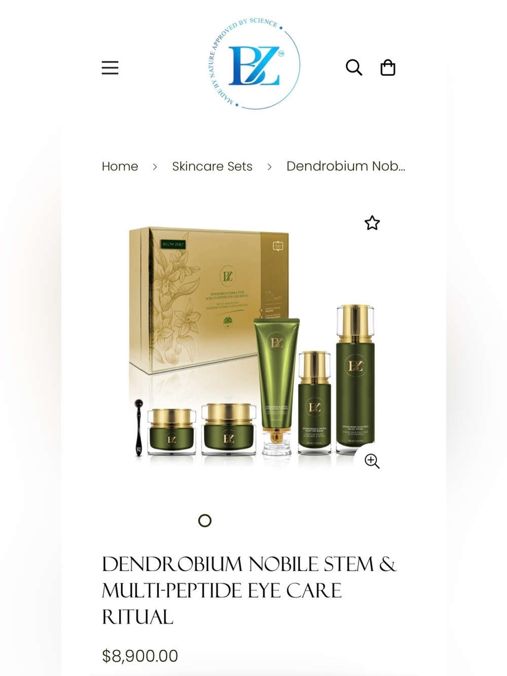 Below Zero Dendrobium Nobile Stem & Multi-Peptide Eye Care Set